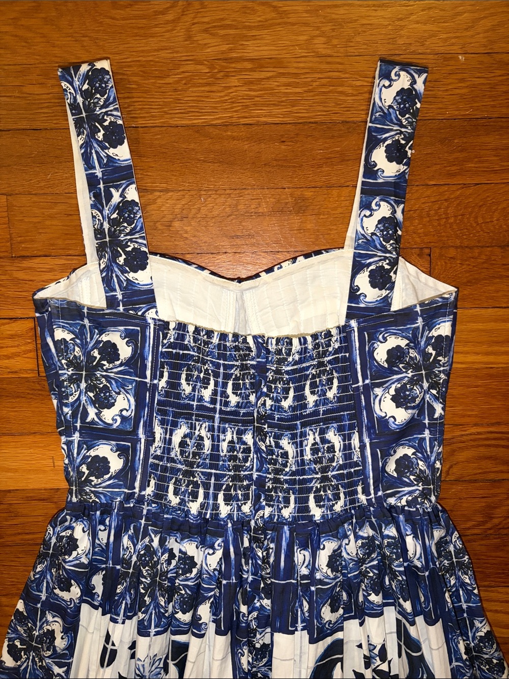 Dolce & Gabbana Bustier Midi Dress in Majolica-Print Poplin - IT 44 - US 8 - Picture 7 of 13